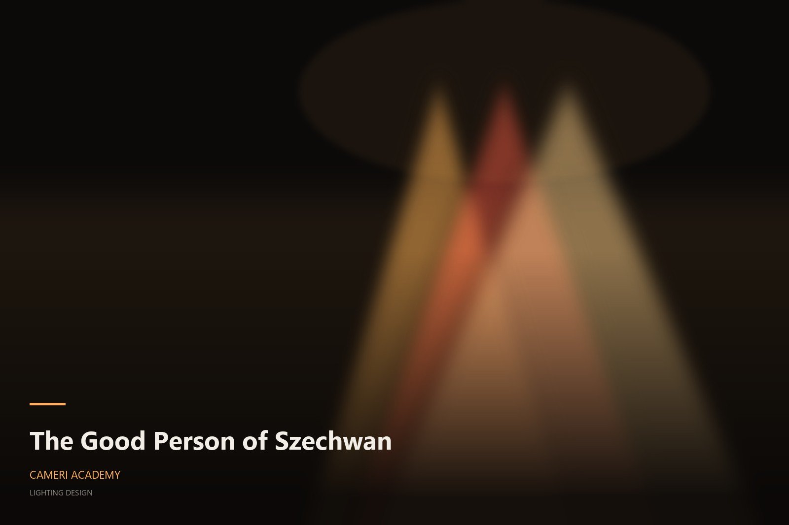 The Good Person of Szechwan - Cameri Academy